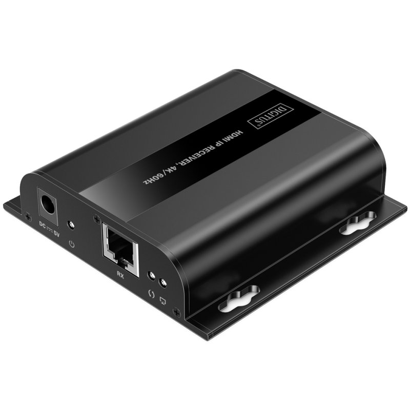 DIGITUS Récepteur HDMI IP 4K, 4K/60Hz, 120/200 m