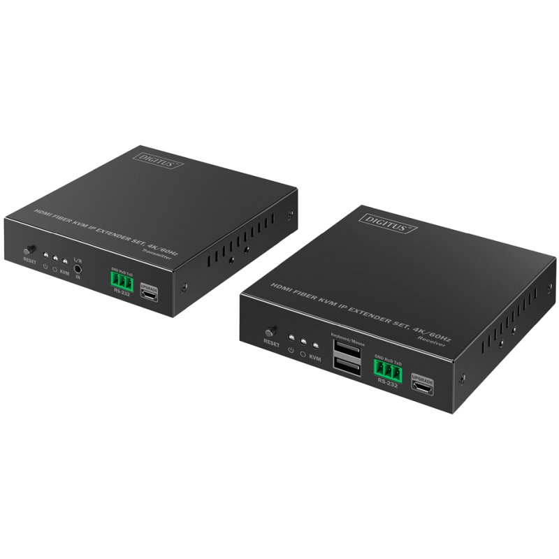 DIGITUS 4K HDMI IP extender set, fibre optic, 40 km range