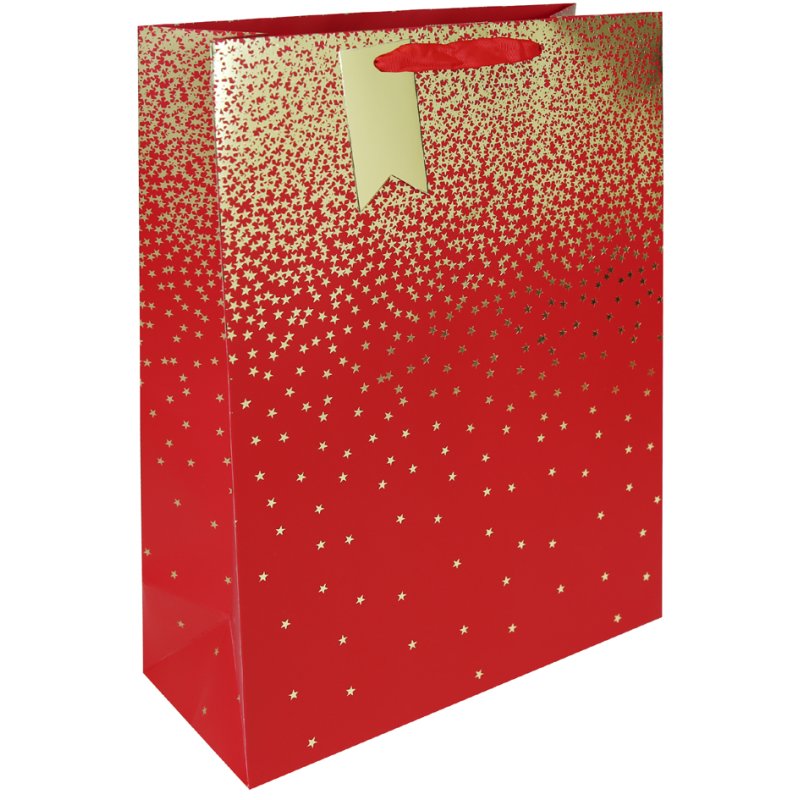 Clairefontaine kerst cadeautas Sterrenregen rood, 215×102×253 mm, beschichtet papier 210 g/m²