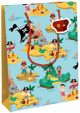 Clairefontaine cadeautas 'Er was eens een piraat', 265×140×330 mm, beschichtd papier 210 g/m²