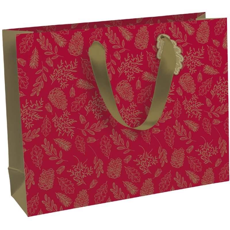 Clairefontaine sac cadeau Noël Scintillant, 265×140×330 mm, papier revêtu, ruban satin