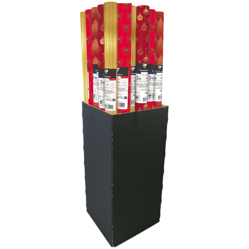 Clairefontaine papier cadeau Noël Scintillant, 700 mm × 2,0 m, 80 g/m², 4 motifs