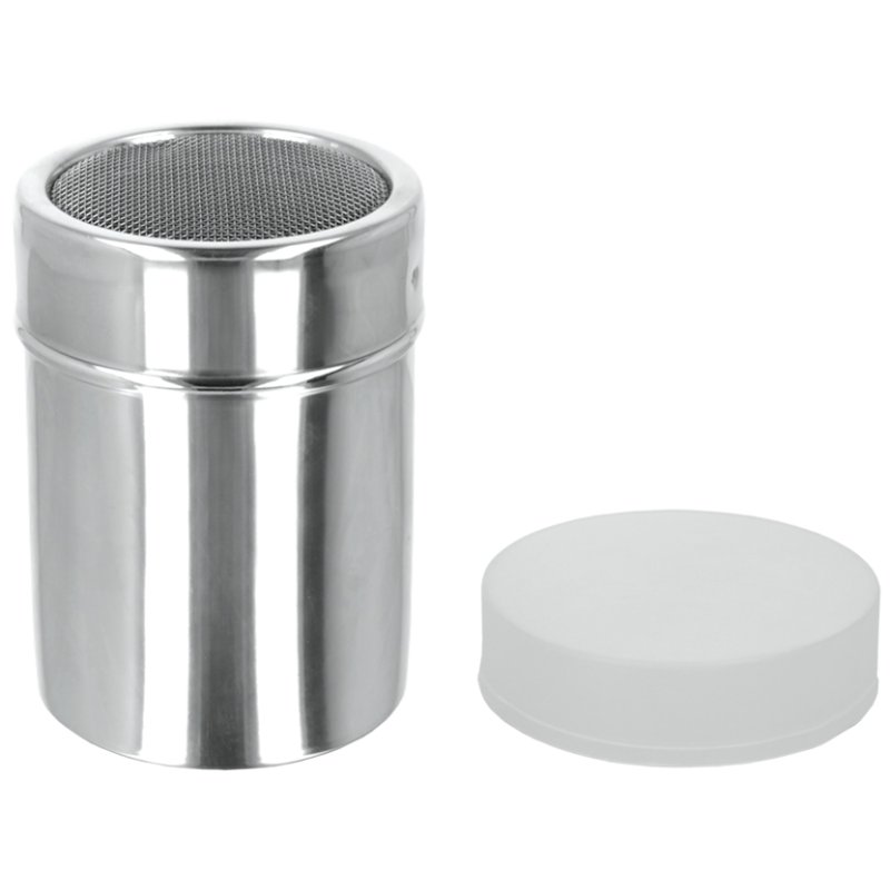 Metaltex sucrier à poudre, acier inoxydable, couvercle transparent, 300 ml