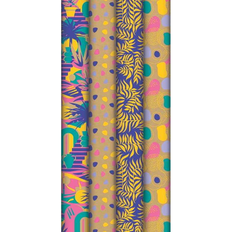 Clairefontaine papier cadeau Liwa, papier kraft brun, 700 mm × 2 m, 30 rouleaux