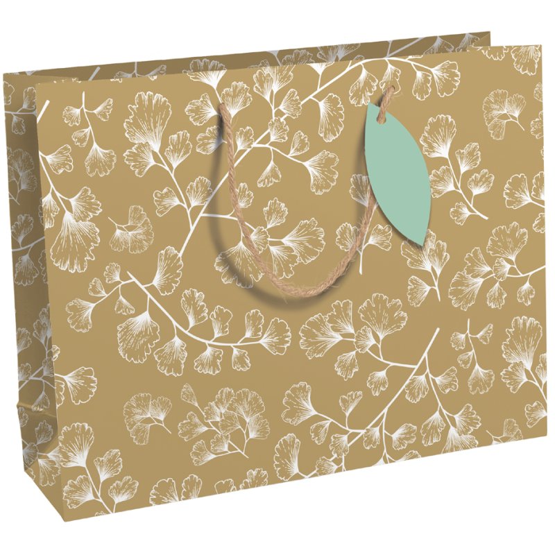 Clairefontaine sac cadeau My Garden, grand, papier kraft brun, 373×118×275 mm