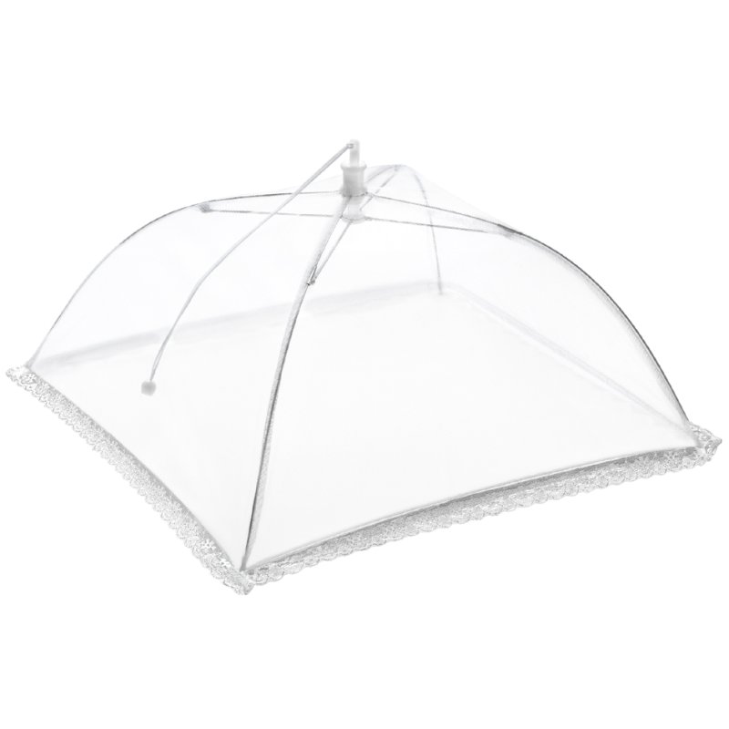 Metaltex vliegenkap vierkant, wit, 35 cm, opvouwbaar