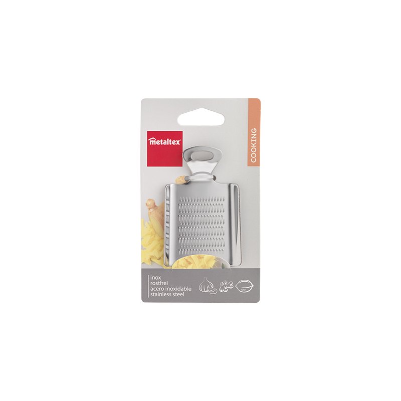Metaltex ginger and garlic grater, stainless steel, silver, 85×145×11 mm