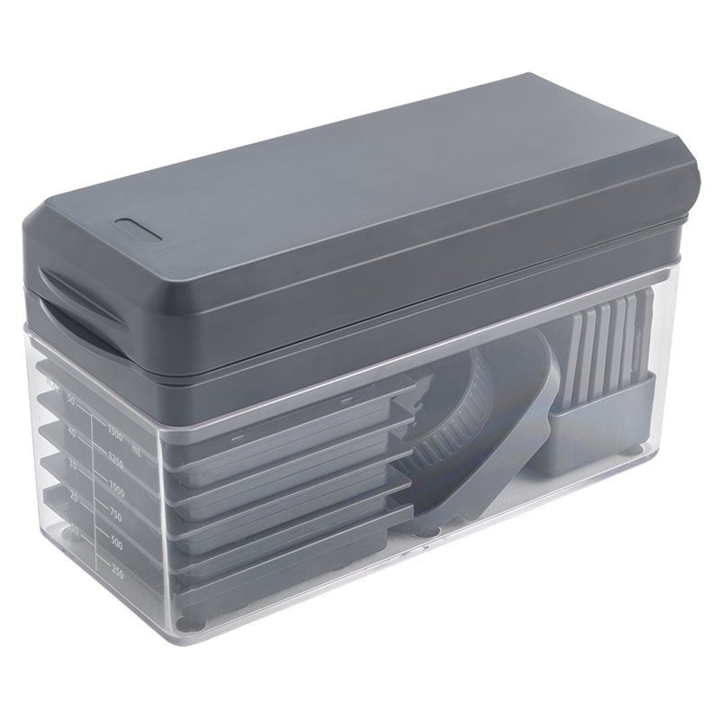 Metaltex Slice-Cube groente- en fruitsnijder, grijs, 1,5 liter