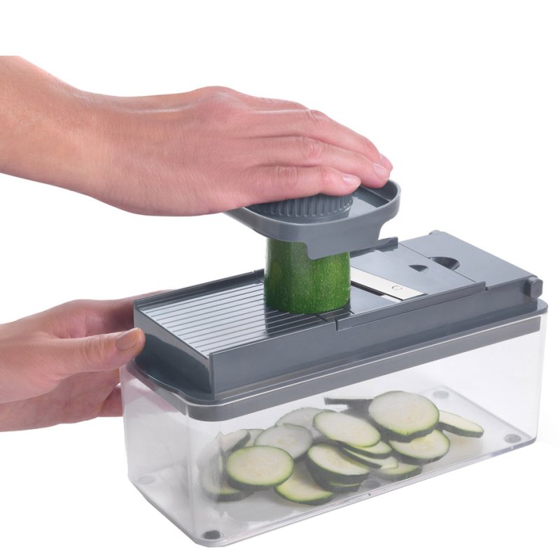 Metaltex Slice-Cube groente- en fruitsnijder, grijs, 1,5 liter
