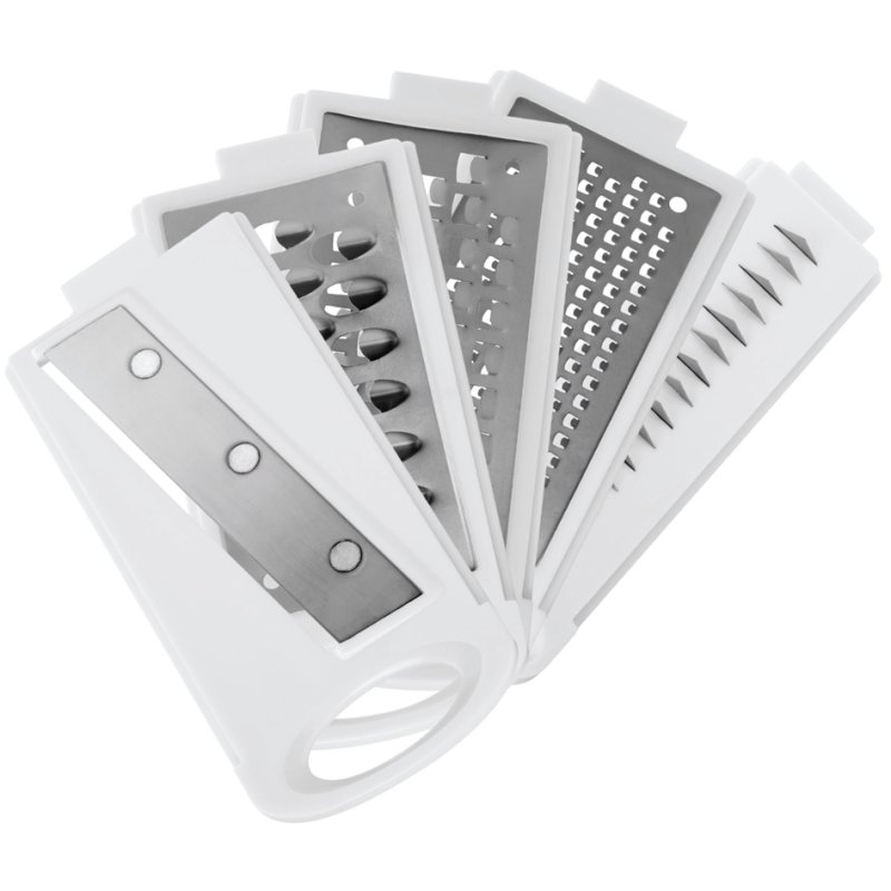 Metaltex Profi Multi-Râpe Mandolino, 5 lames interchangeables, blanc, acier inoxydable