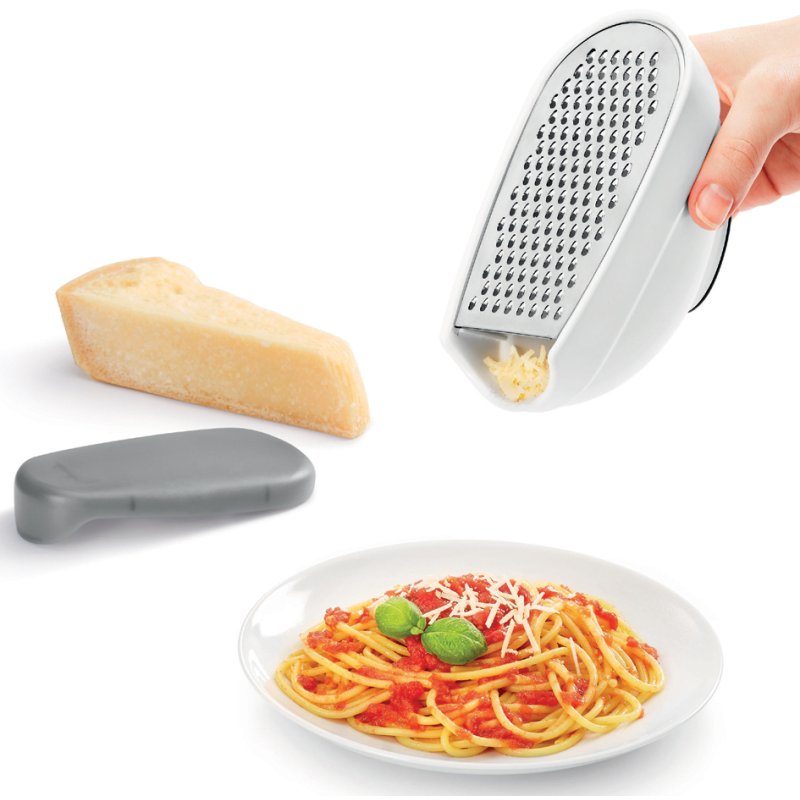 metaltex universal grater Trio-Box, 3 inserts, grey/white