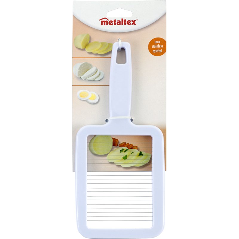 Metaltex Coupe-frites, plastique/acier inoxydable, blanc