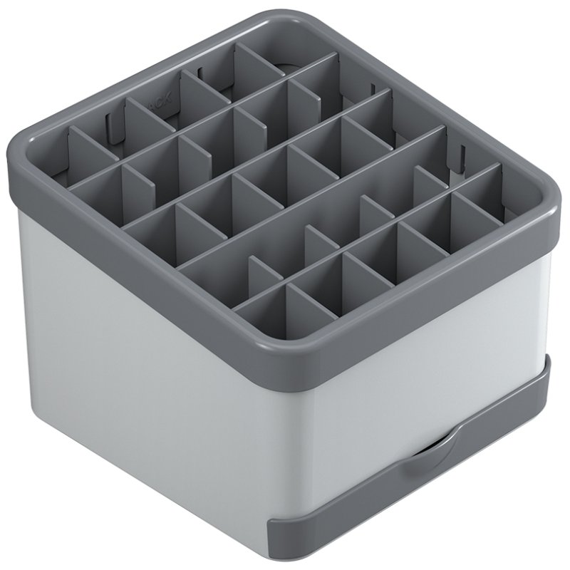 Metaltex Utiltex kitchen utensil organiser, grey, ABS plastic, 25 compartments