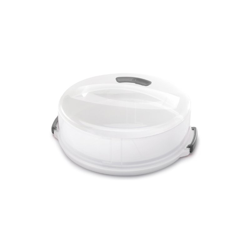 Metaltex boîte à gâteau, réglage hauteur, blanc transparent, diamètre 30 cm