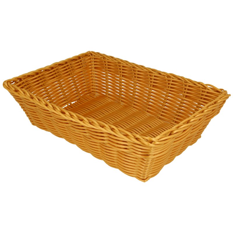 Metaltex broodmandje rechthoekig, kunststofvlechtwerk, beige, 200×70×280 mm