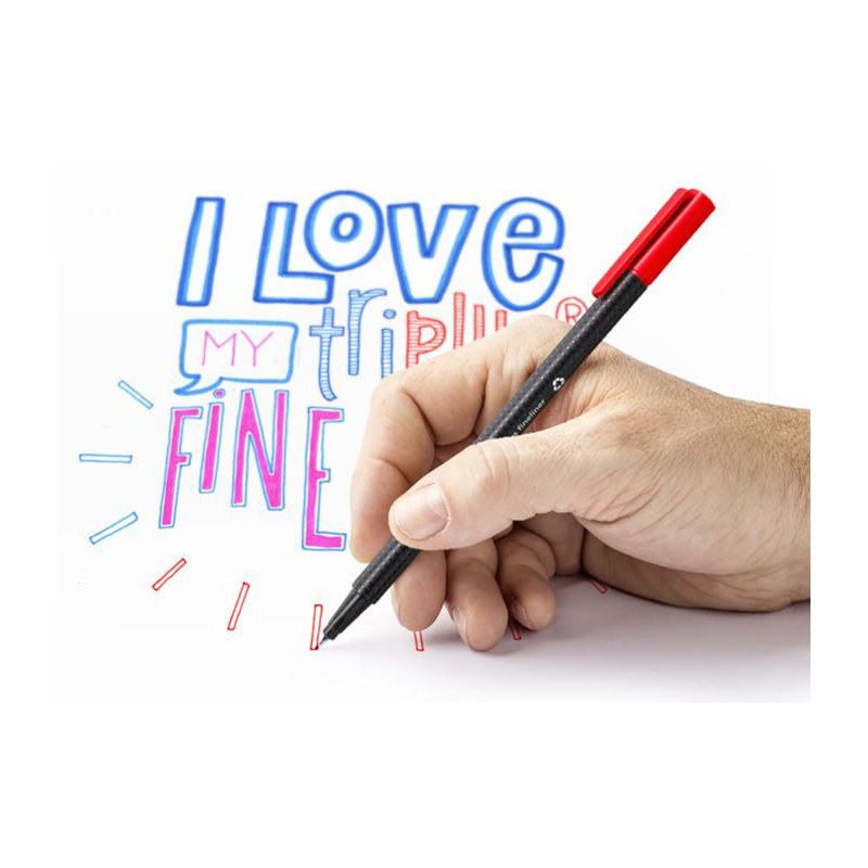 STAEDTLER fineliner triplus, triangulaire, 0,3 mm, 10 pièces