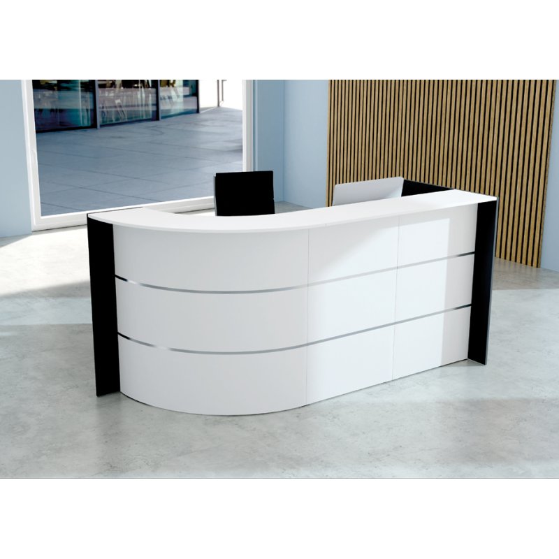 Kerkmann BARI up & down comptoir, électriquement réglable, blanc, 2320×950×1120 mm