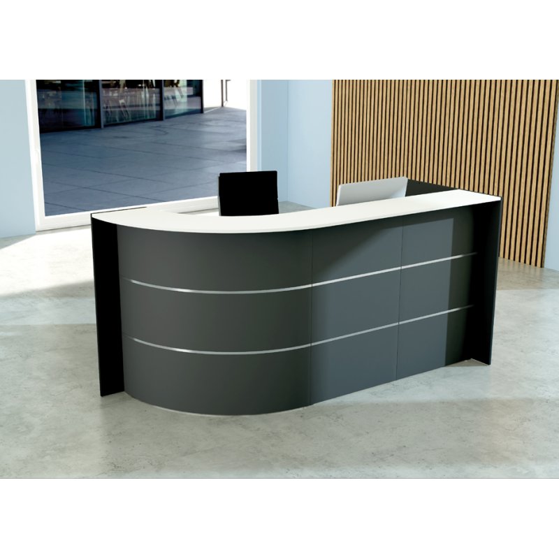 Kerkmann BARI up & down comptoir, électriquement réglable, blanc, 2320×950×1120 mm