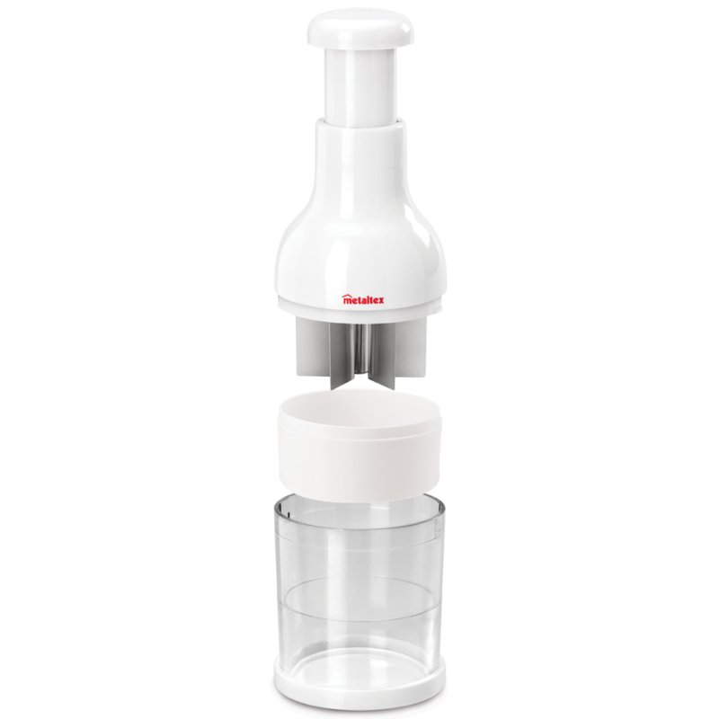 Metaltex onion chopper Twist, white, ABS plastic/stainless steel, dishwasher safe