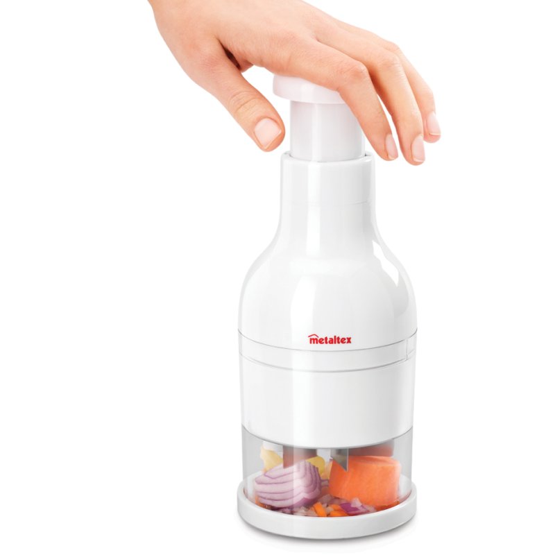 Metaltex onion chopper Twist, white, ABS plastic/stainless steel, dishwasher safe
