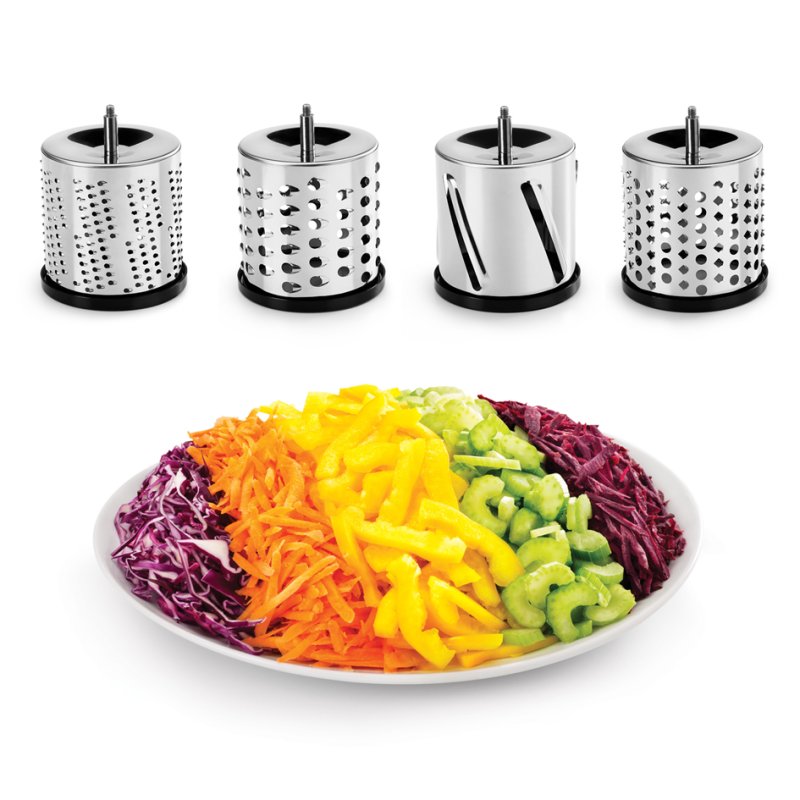 Metaltex keukenrasp Flash, wit/RVS, 4 inzetstukken, 195×120×284 mm