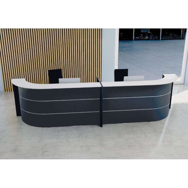 Kerkmann grand comptoir courbe BARI up & down, réglable électriquement, anthracite