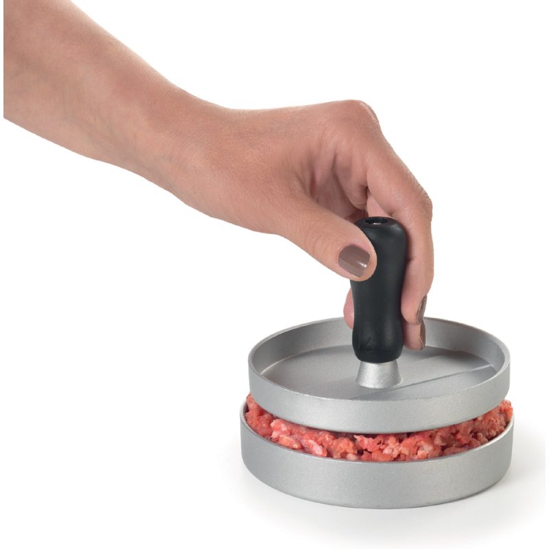 Metaltex hamburgerpers Burger Chef, diameter 115 mm, aluminium, antiaanbaklaag