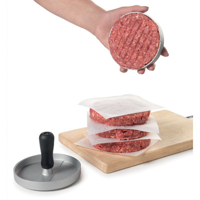 Metaltex hamburgerpers Burger Chef, diameter 115 mm, aluminium, antiaanbaklaag
