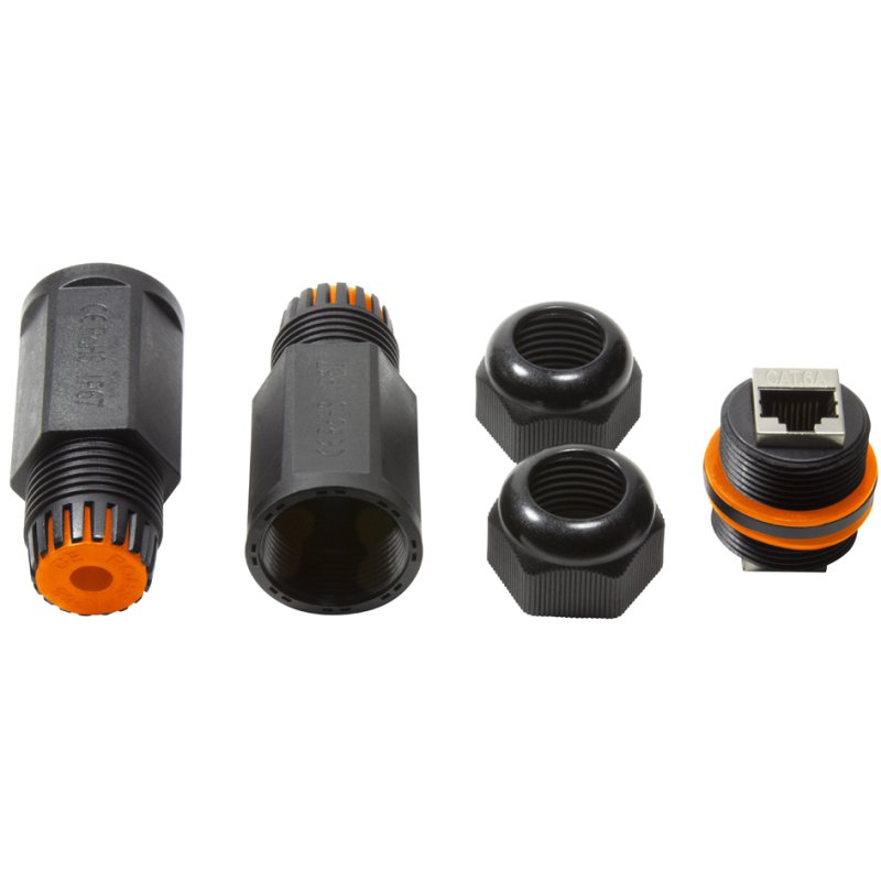 LogiLink Professional outdoor patch cable coupler, shielded Cat. 6A, IP67