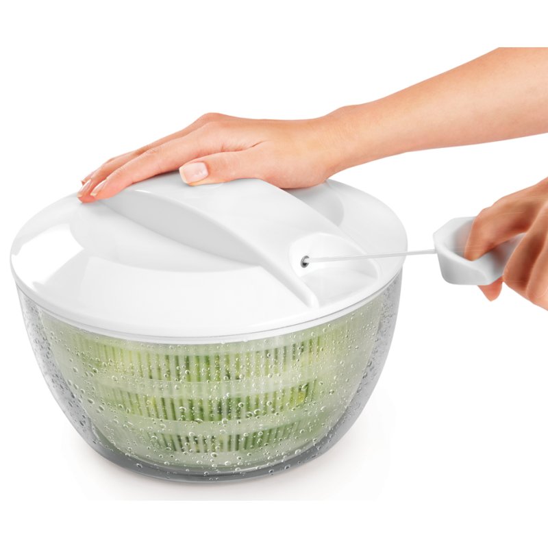 Metaltex essoreuse à salade Turbo, mécanisme à cordon, blanc, 4 litres