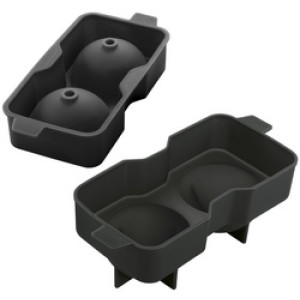 Metaltex ijsblokjesvorm siliconen, 4 ballen, zwart, 45 mm