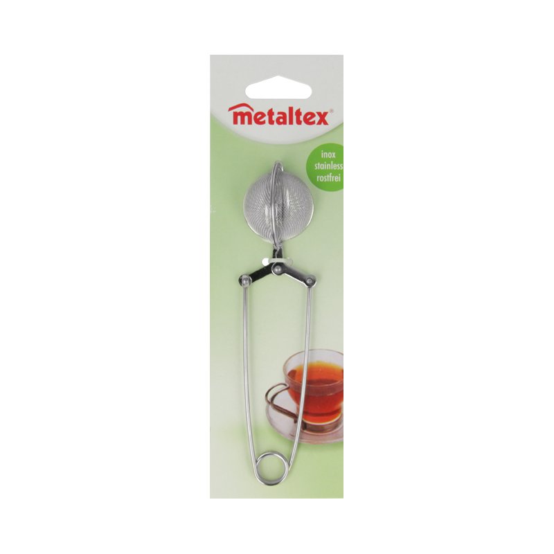 Metaltex passoire à thé avec poignée, acier inoxydable, diamètre 45 mm