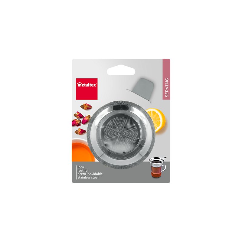 Metaltex tamis à thé grand, acier inoxydable, diamètre 90 mm, lave-vaisselle