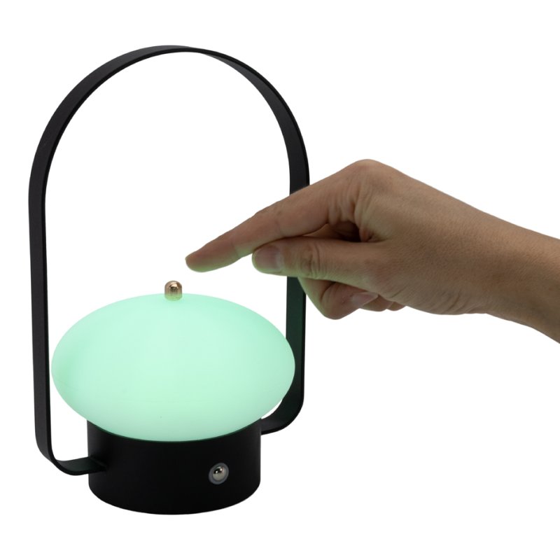 Securit Barcelona LED tafellamp, oplaadbaar, zwart, dimbaar