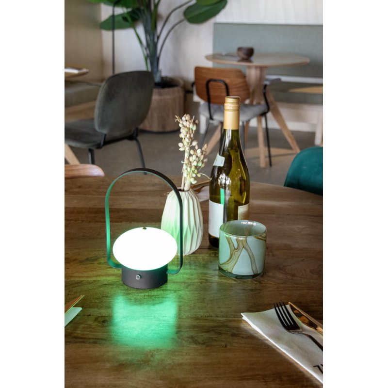 Securit Barcelona LED tafellamp, oplaadbaar, zwart, dimbaar