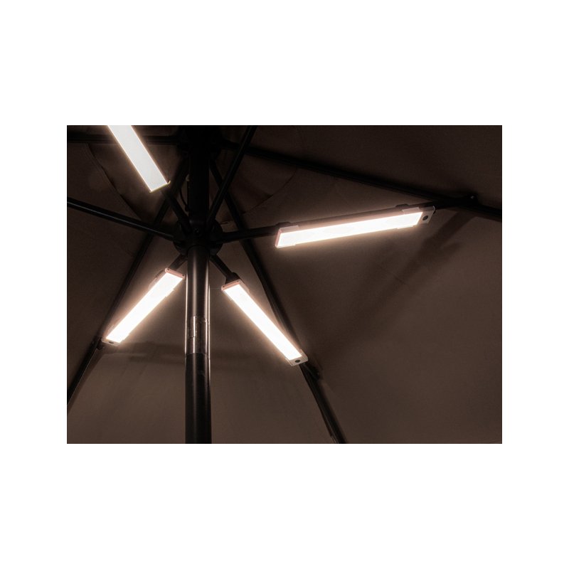 Securit LED parasollamp BERLIN, wit, oplaadbaar, dimbaar