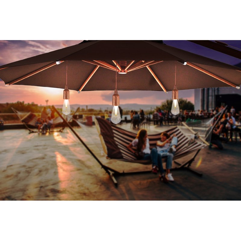 Securit Copenhagen oplaadbare LED hanglampen, warmwit 2800K, IP54, 3 stuks