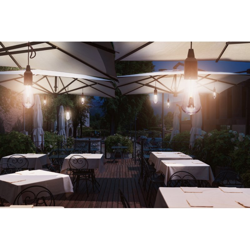 Securit Copenhagen oplaadbare LED hanglampen, warmwit 2800K, IP54, 3 stuks