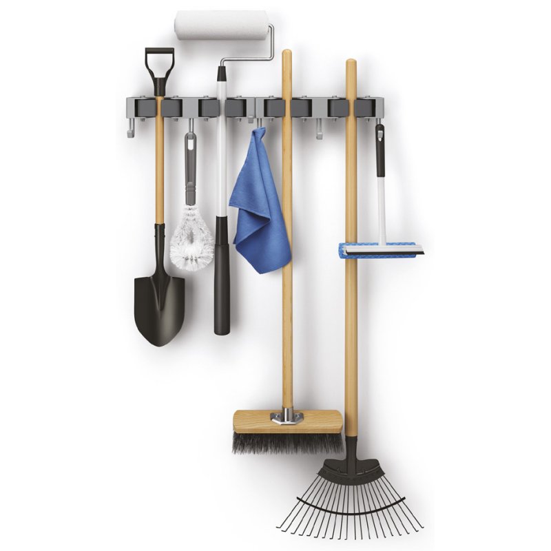 Metaltex wall holder Hang-Up 2, grey, 21.5 cm wide, 3 hooks