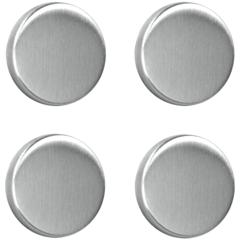 Metaltex round magnets, stainless steel, 4 pieces