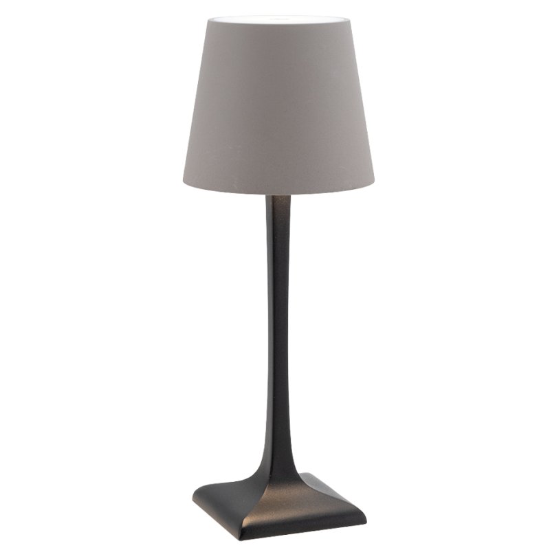 Securit Milano lampe de table LED rechargeable, noir/taupe, dimmable, 280 mm