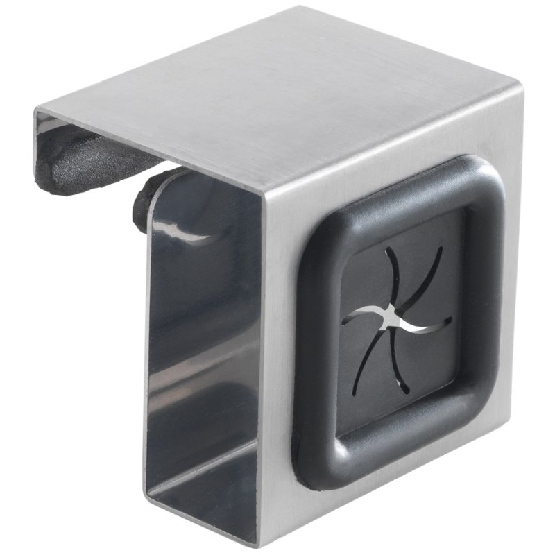 Metaltex porte-serviettes porte placard, carré, argent/gris, 50×40×50 mm