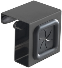 Metaltex handdoekhouder kastdeur, vierkant, zwart/grijs, 50×40×50 mm