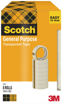 Scotch plakband 508 transparant, 15 mm × 33 m, 10 stuks