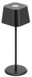 Securit LED-tafellamp Malta, oplaadbaar, zwart, 220 mm