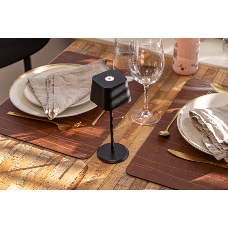 Securit Malta Lampe de table LED, rechargeable, blanc, 220 mm
