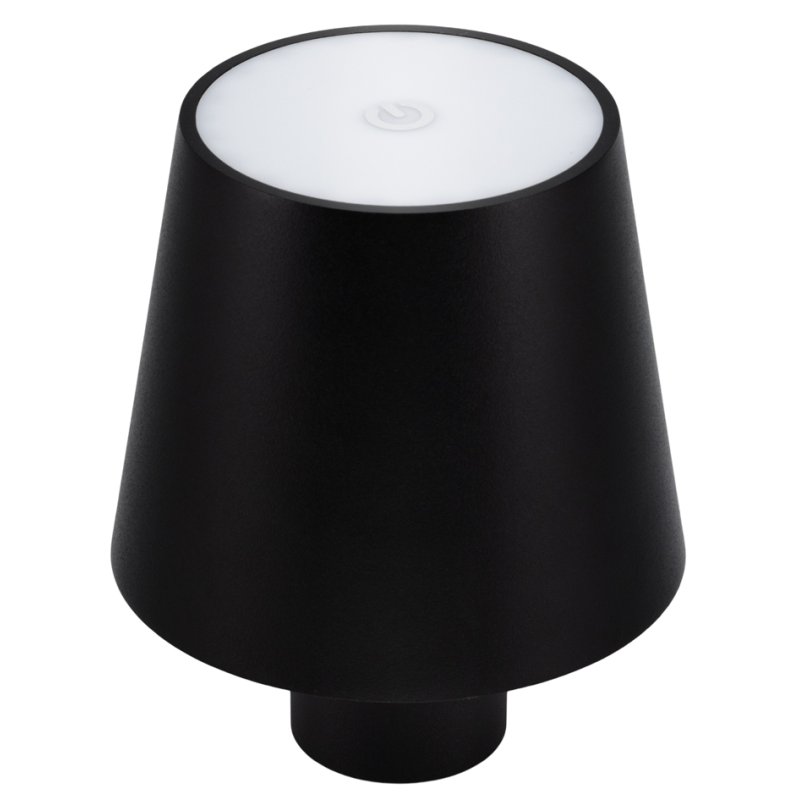 Securit Paris rechargeable LED table lamp, black, dimmable, 12-20 hours