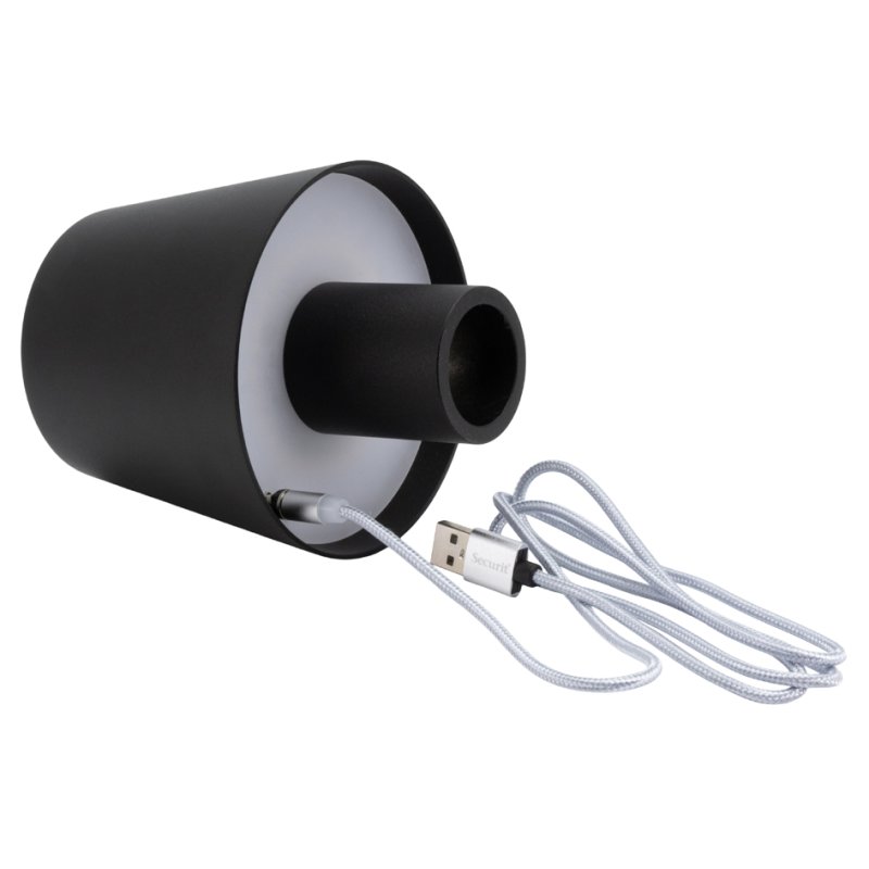 Securit Paris rechargeable LED table lamp, black, dimmable, 12-20 hours