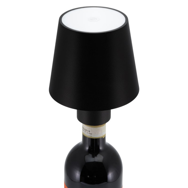 Securit Paris rechargeable LED table lamp, black, dimmable, 12-20 hours