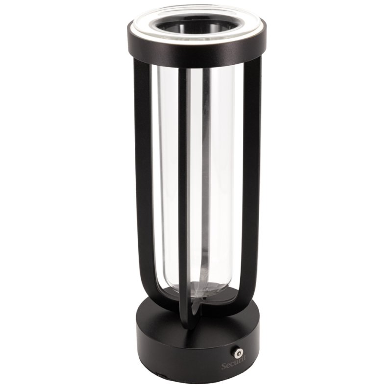 Securit oplaadbare LED tafellamp Florence, zwart, dimbaar, 8-14 uur